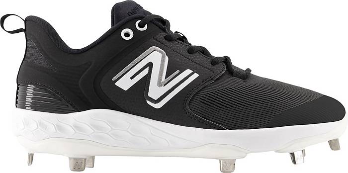 New Balance Men's Fresh Foam x 3000 V6 Metal Baseball Cleats, Size 11, Black/White