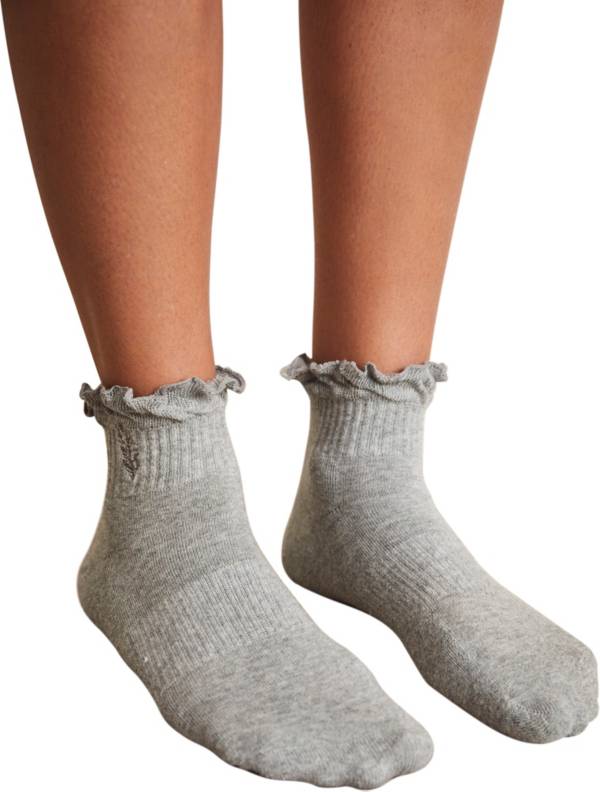 The Ruffle Grip Sock Grey