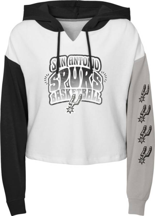 Outerstuff Girl's San Antonio Spurs White Color Run Fleece Pullover Hoodie product image