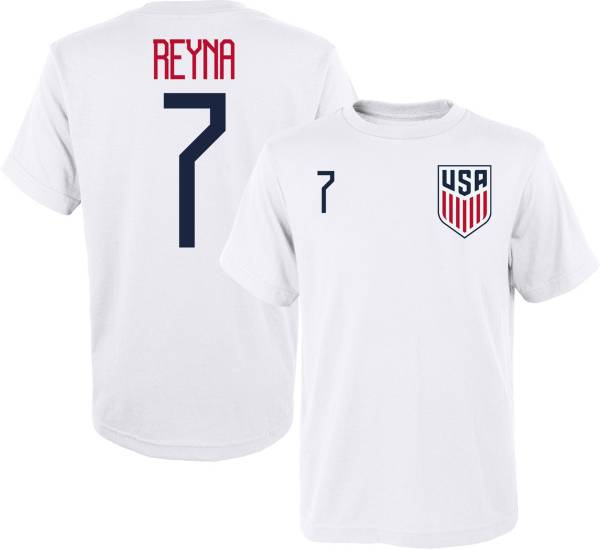 USMNT Giovanni Reyna #7 White T-Shirt product image