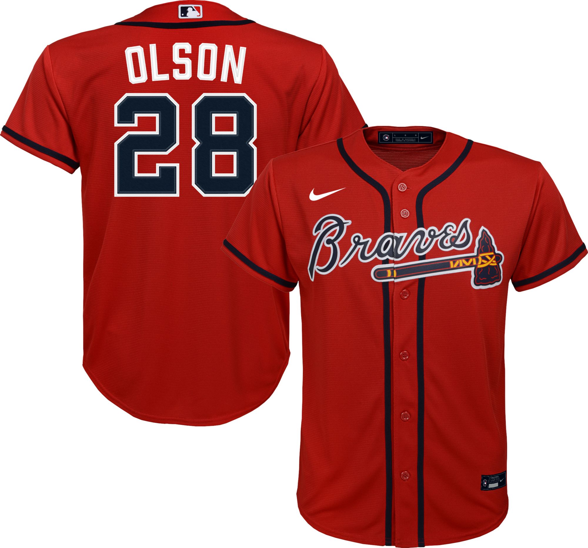 Matt Olson Nike Red Braves Jersey - XL