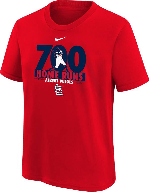 Nike Youth St. Louis Cardinals Albert Pujols Sport Red 700 HR T
