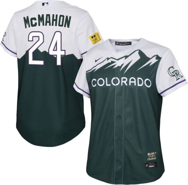 Nike Youth Colorado Rockies Ryan McMahon #24 2022 City Connect Cool Base Jersey product image