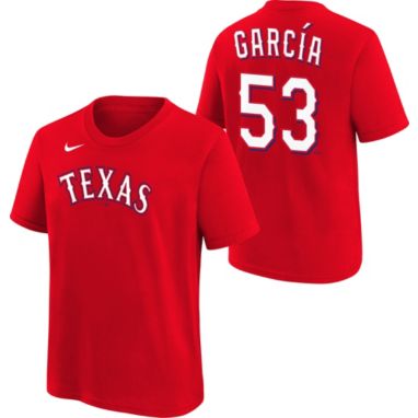 sorry, Nike Youth Texas Rangers Adolis García #53 Red T-Shirt is currently out of stock