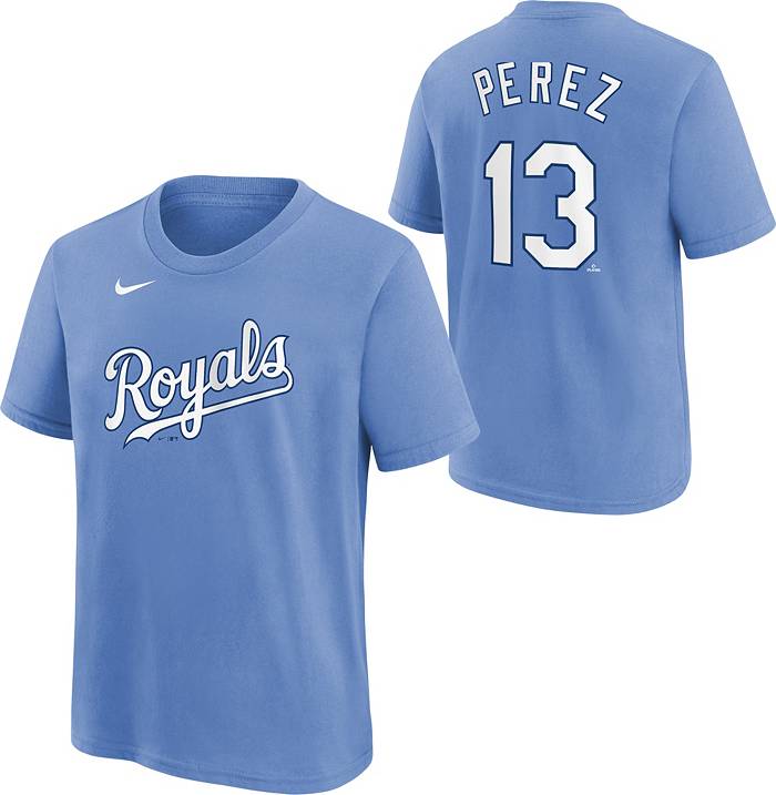 Nike Youth Kansas City Royals Salvador Perez #13 Blue T-Shirt
