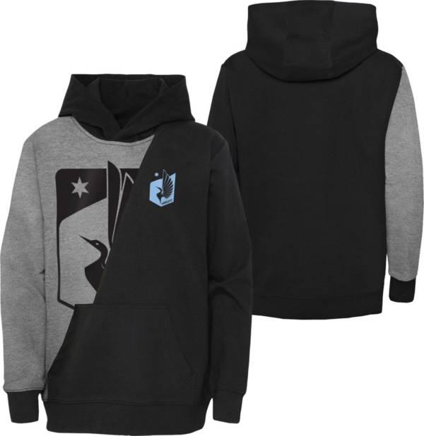 Outerstuff Youth's MLS Minnesota United FC Unrivaled Pullover Hoodie - Grey - L Each