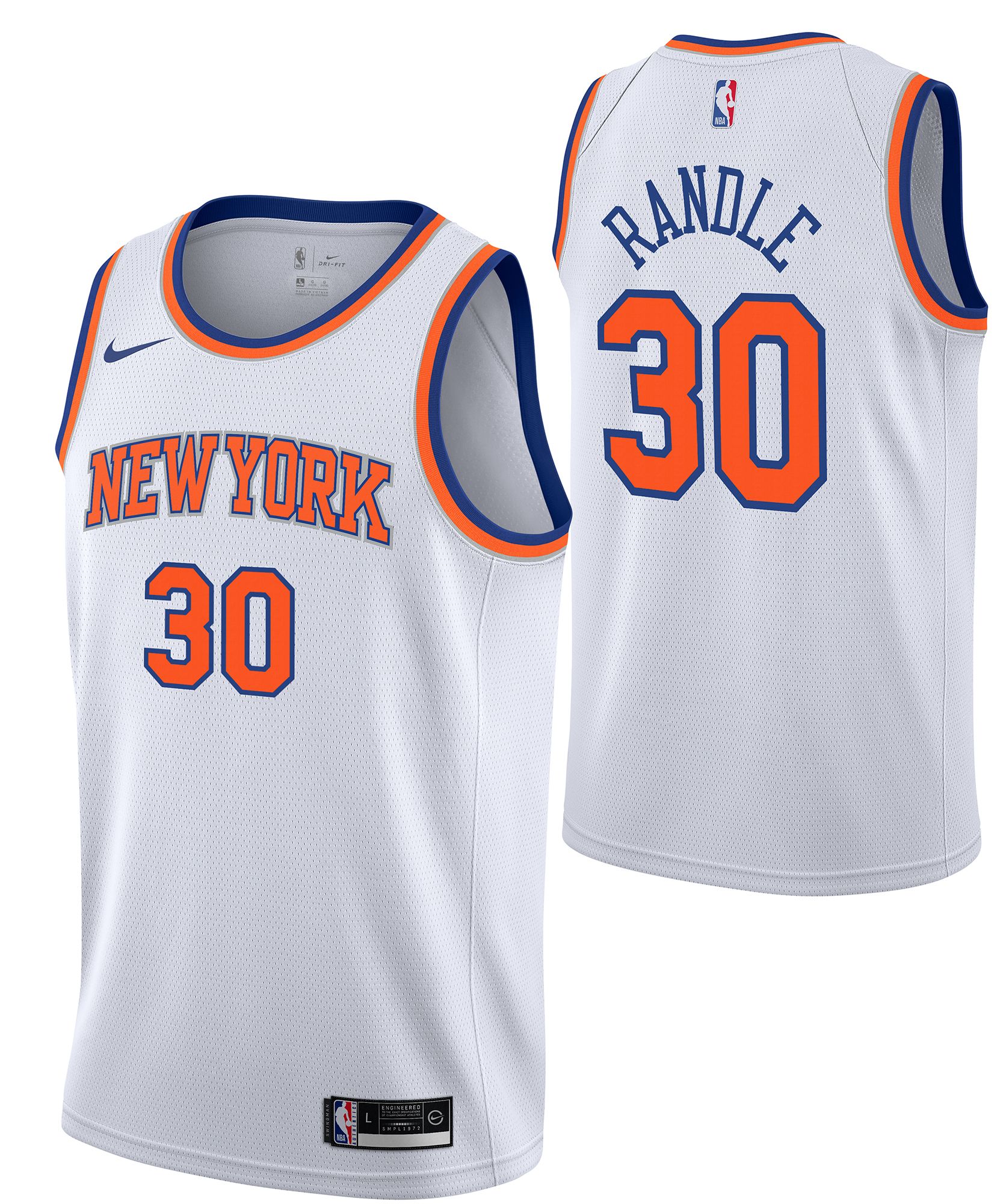 Dick's Sporting Goods Nike Men's 2021-22 City Edition New York Knicks  Julius Randle #30 Black Dri-FIT Swingman Jersey