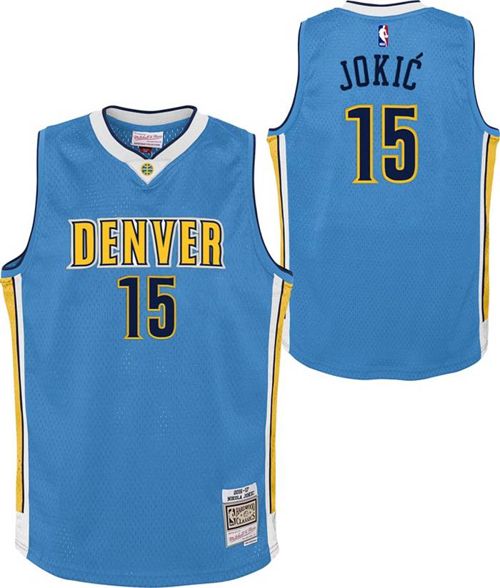 Nike Men's Denver Nuggets Nikola Jokic #15 White Dri-Fit Swingman Jersey, Medium