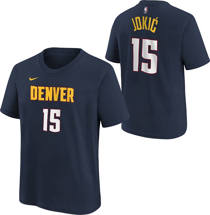 Nike Youth Denver Nuggets Nikola Jokic #15 Navy T-Shirt | Dick's
