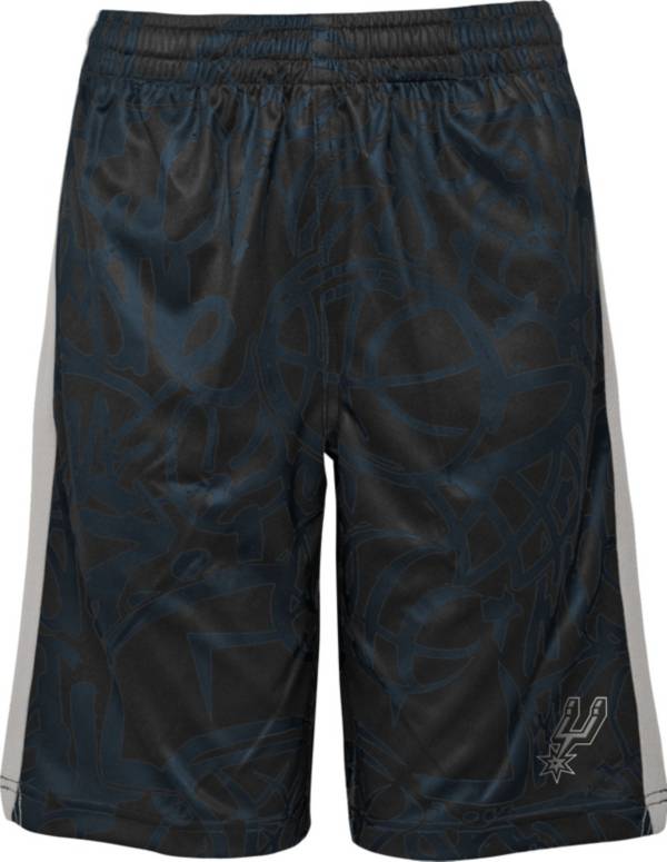 Outerstuff Youth San Antonio Spurs Black Scribble Dribble Baller Shorts product image