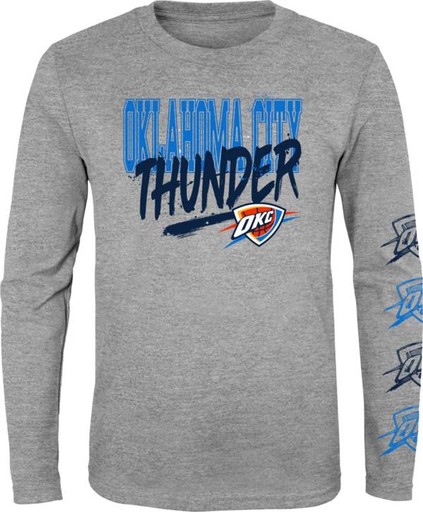 Outerstuff Youth Oklahoma City Thunder Grey Get Busy Long Sleeve Shirt product image
