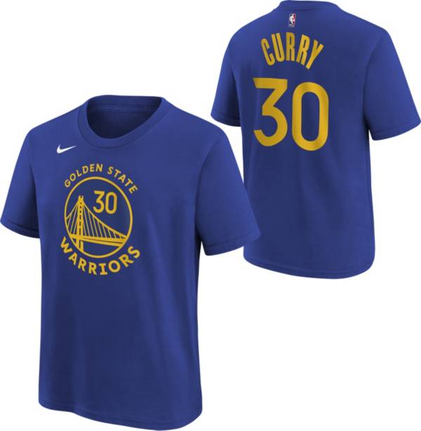 Nike Youth Golden State Warriors Stephen Curry #30 Blue T-Shirt | Dick ...