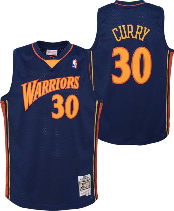 Youth Golden State Warriors Stephen Curry Mitchell & Ness Navy