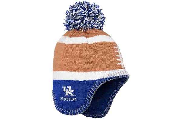 Preschool Dallas Cowboys Brown Football Head Knit Hat with Pom