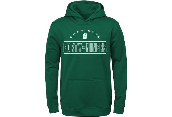 Nike / Youth Charlotte 49ers Grey Club Fleece Pullover Hoodie