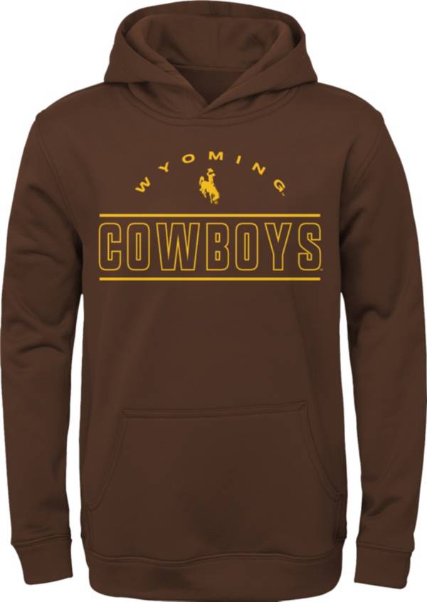 Nike Wyoming Cowboys Club Fleece Hood - Brown