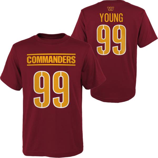 NFL Team Apparel Youth Washington Commanders Chase Young #99 Red T-Shirt product image