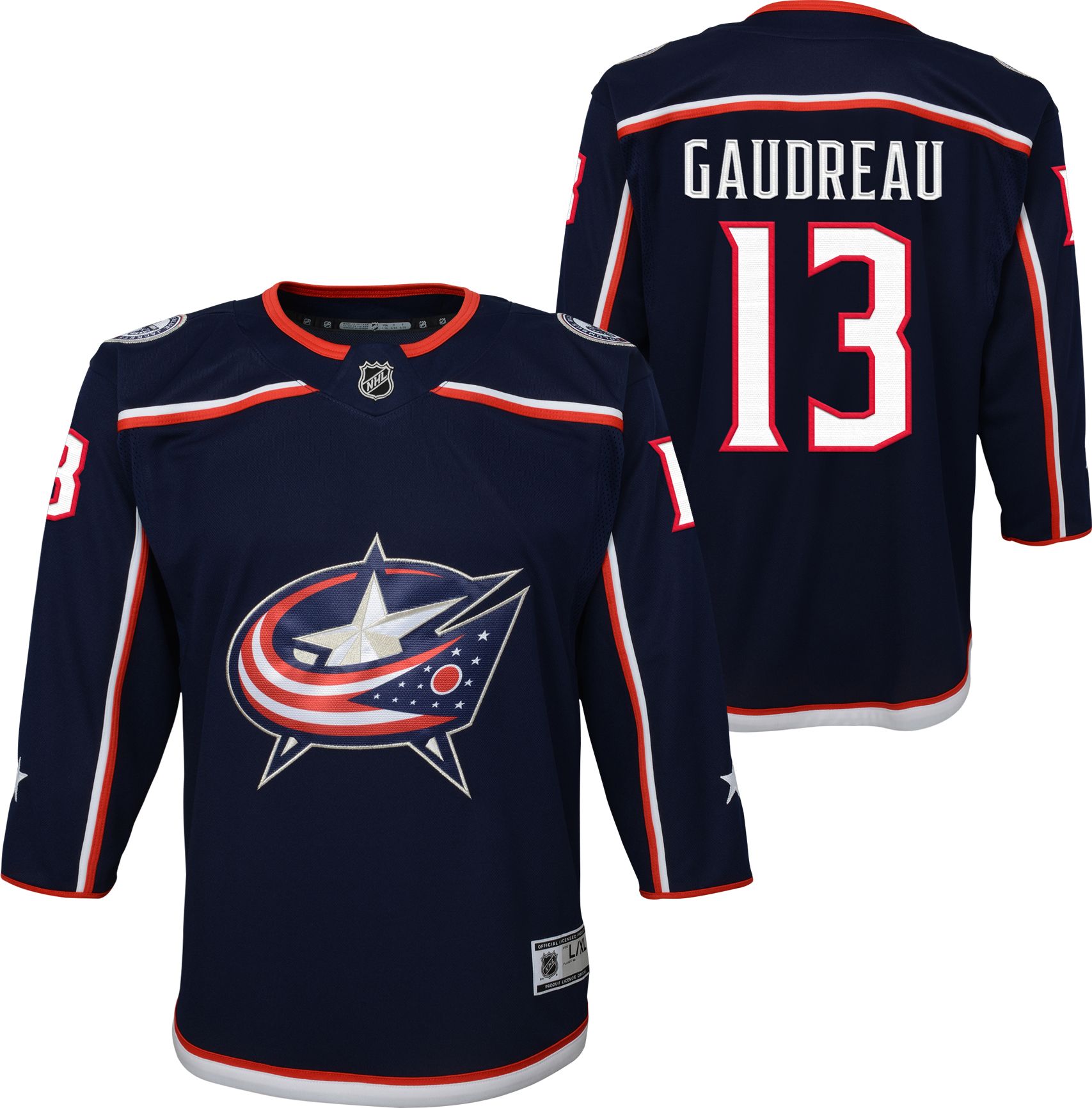 Outerstuff Nhl Youth Columbus Blue Jackets Johnny Gaudreau #13 Premier ...