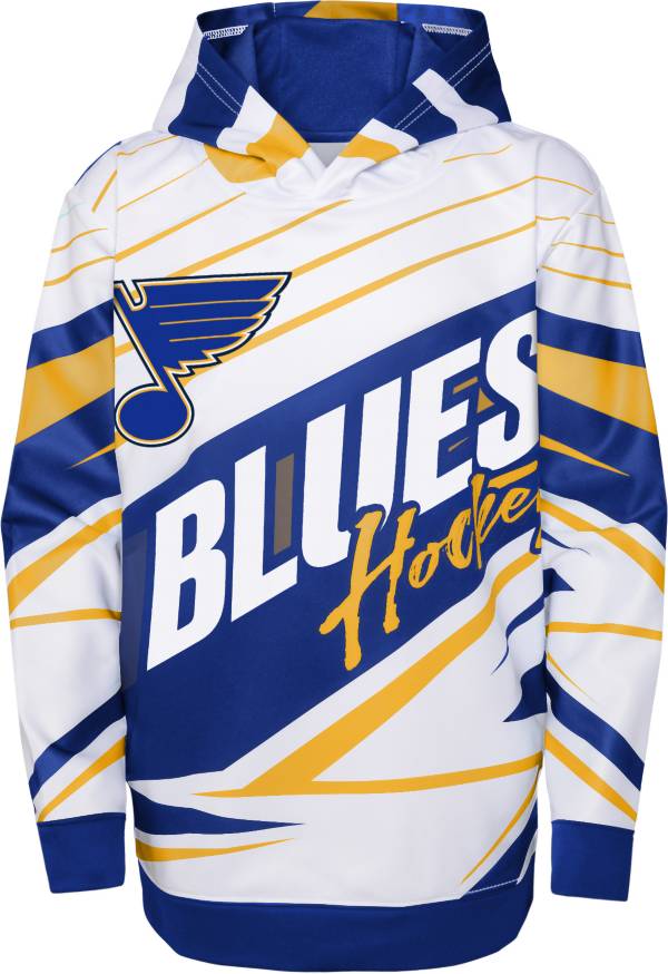 NHL Youth St. Louis Blues Blue/White Adept Quarterback Pullover Hoodie product image