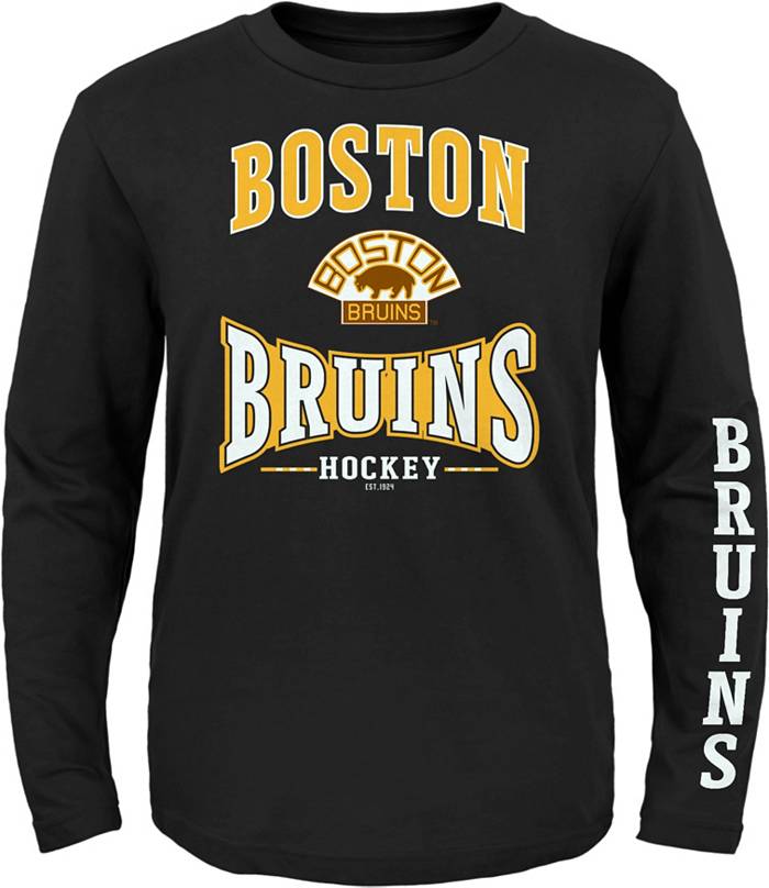 Mens Black Boston Bruins Pond Hockey Long Sleeve T-Shirt