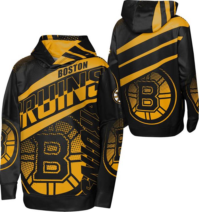 BOSTON BRUINS Hockey Jersey Style Pullover Hoodie Hooded NHL Sweatshirt  Youth L