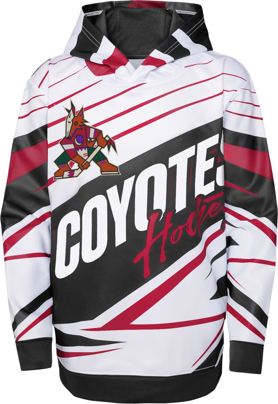 NHL Youth Arizona Coyotes Black/White Adept Quarterback Pullover Hoodie |  Dick's Sporting Goods