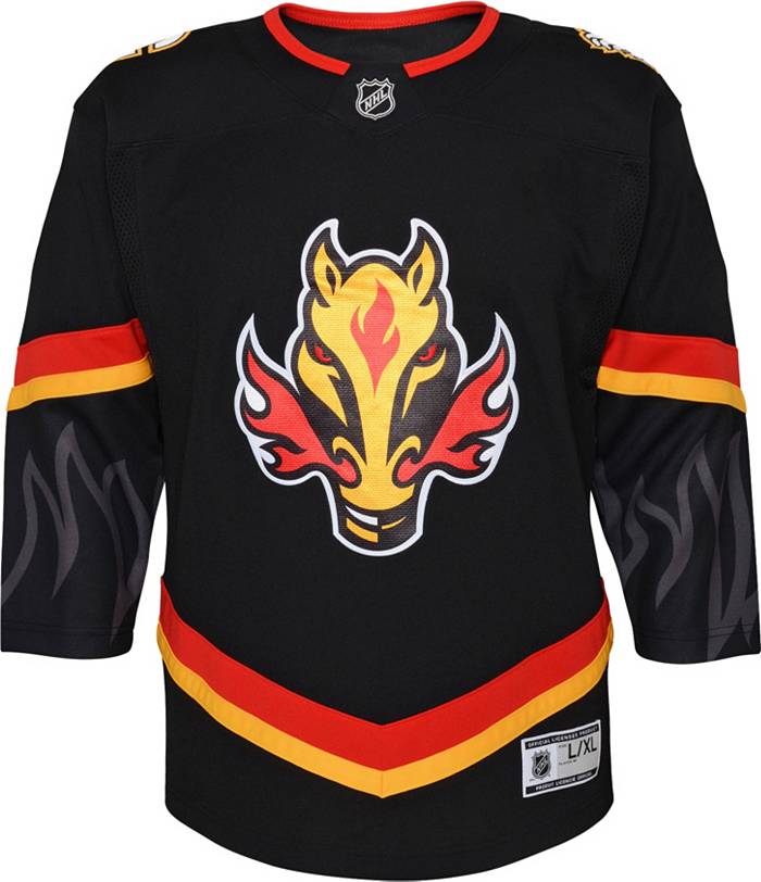 Men's Calgary Flames adidas Red Authentic Pro Alternate - Blank Jersey