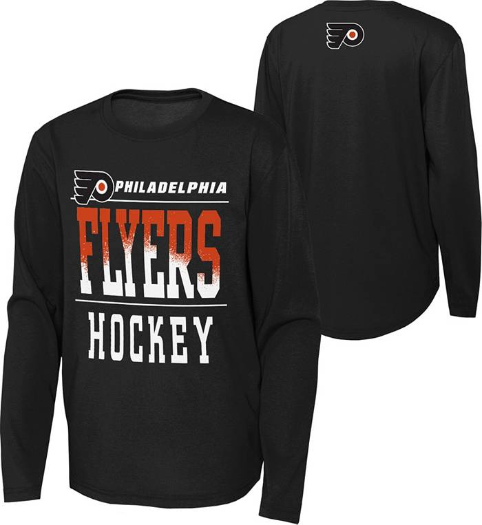 Philadelphia Flyers Black Team Logo Long Sleeve T Shirt