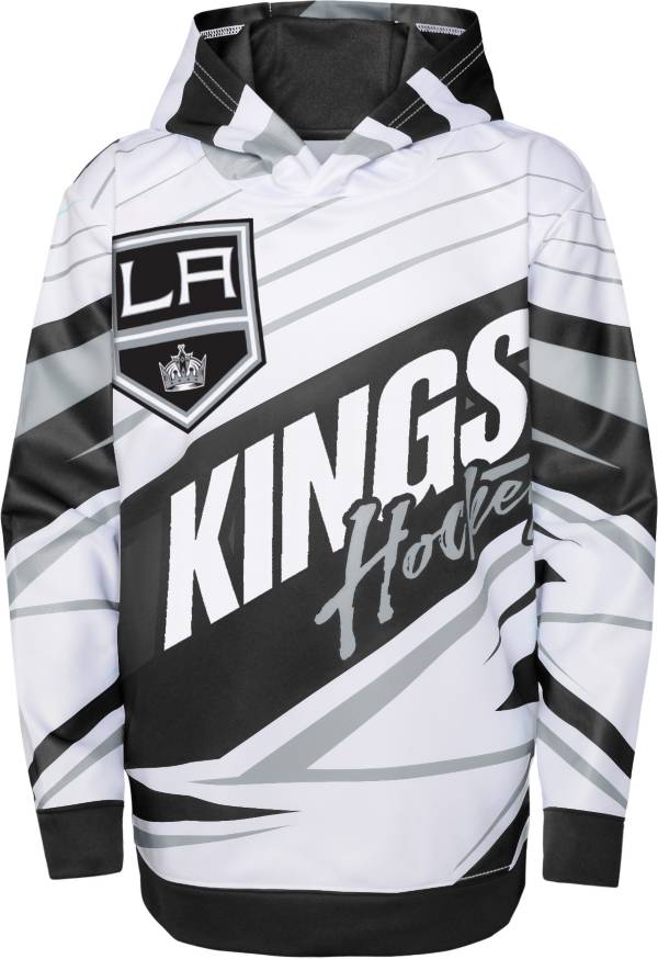 NHL Youth Los Angeles Kings Black/White Adept Quarterback Pullover Hoodie