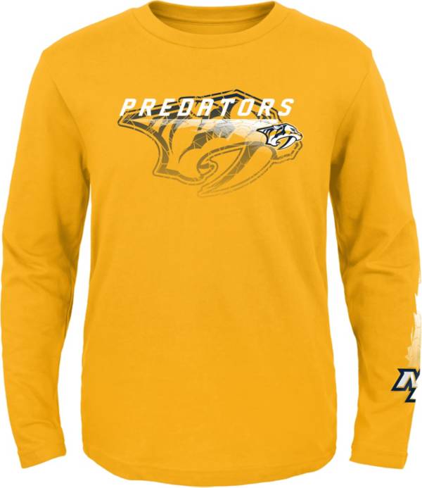 NHL Youth Nashville Predators Gold Corked Ice Long Sleeve T-Shirt product image