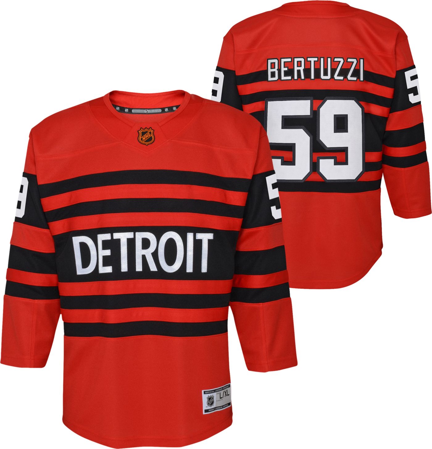 NHL on X: A new look in Hockeytown. 🤩 This #ReverseRetro jersey honors  Detroit's 1991 NHL 75th anniversary threads with a DETROIT wordmark  inspired by the 1920 Detroit Cougars uniform. A black