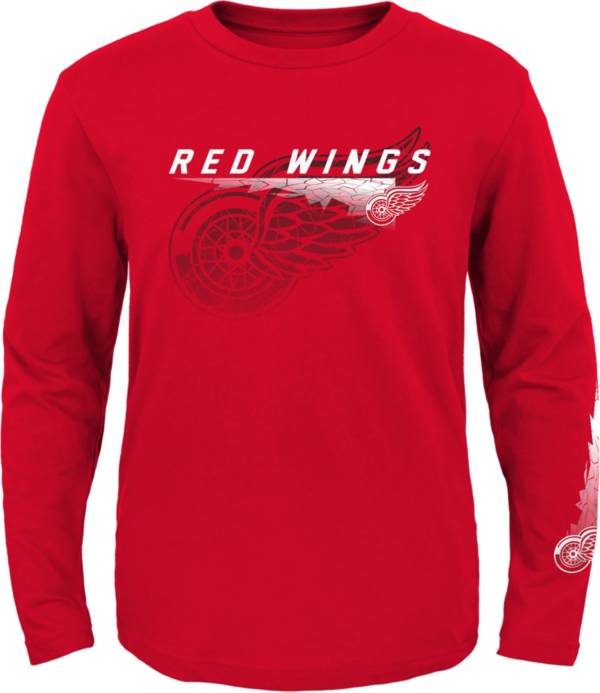 NHL Youth Detroit Red Wings Red Corked Ice Long Sleeve T-Shirt product image