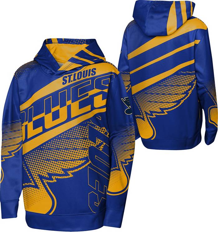 Outerstuff Youth Blue St. Louis Blues Home Ice Advantage Pullover Hoodie Size: Small