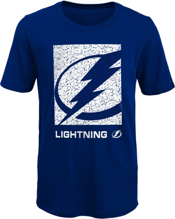 Tampa Bay Lightning Youth Authentic Pro Secondary Logo Long Sleeve T-Shirt  - Blue