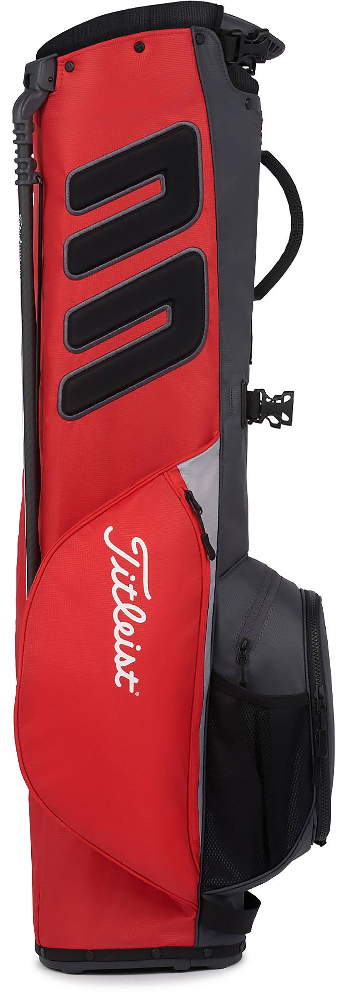 Titleist Players 4 Stand Carry Golf Bag Red/Graphite w/ Rain Hood