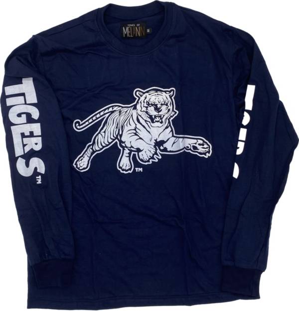 Tones of Melanin Jackson State Tigers Navy Blue Concert Long Sleeve T-Shirt product image