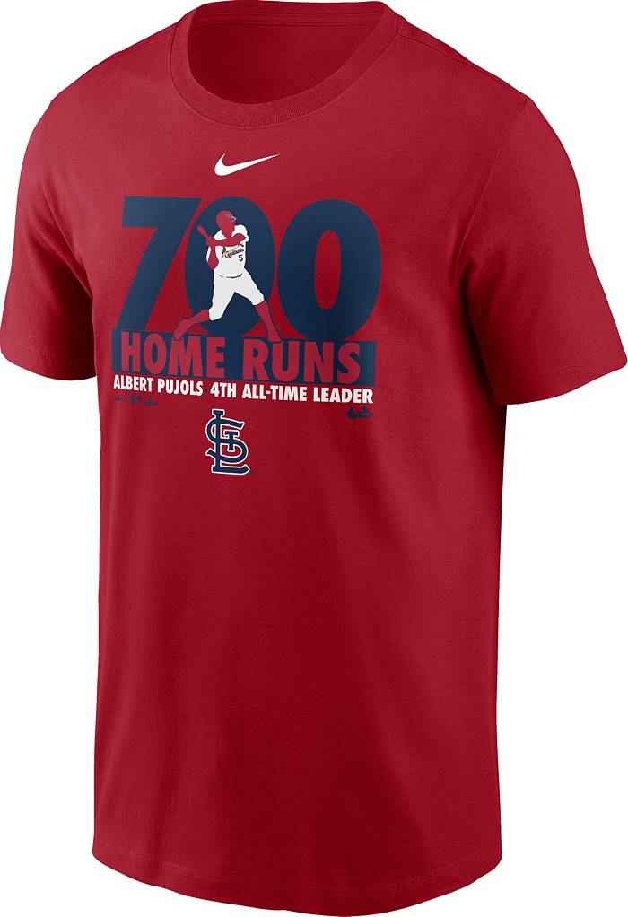 MLB Men's St. Louis Cardinals Albert Pujols Sport Red 700th Homerun T-Shirt