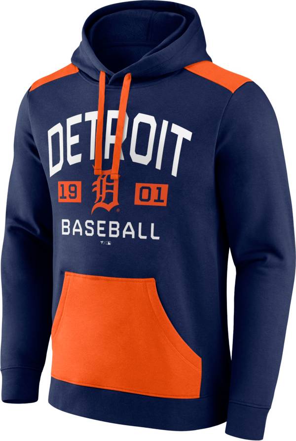MLB Men's Detroit Tigers Navy Colorblock Pullover Hoodie product image