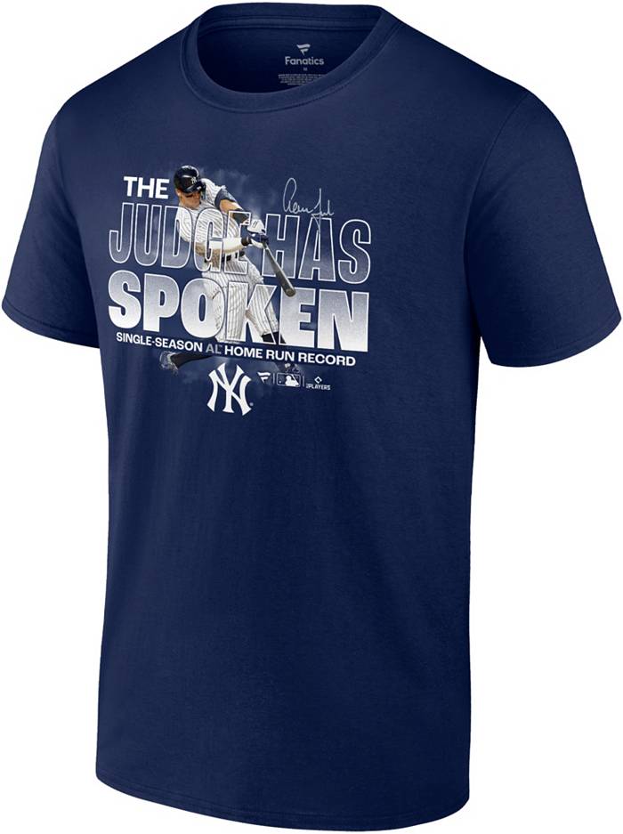 Men's Fanatics Branded Aaron Judge Navy New York Yankees American League Home Run Record T-Shirt