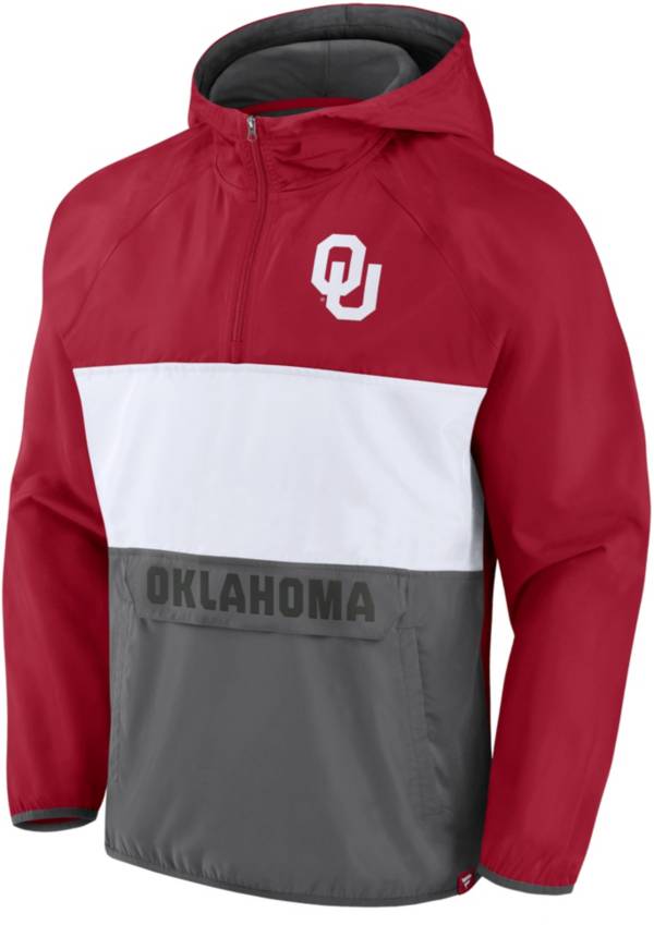 NCAA Men's Oklahoma Sooners Crimson Iconic Woven Colorblock Anorak Jacket product image