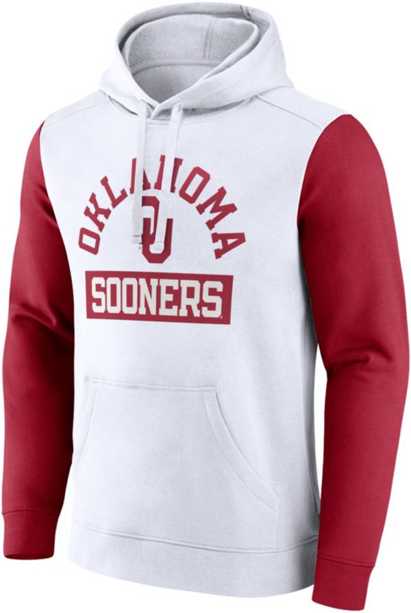 NCAA Men's Oklahoma Sooners White Colorblock Pullover Hoodie product image