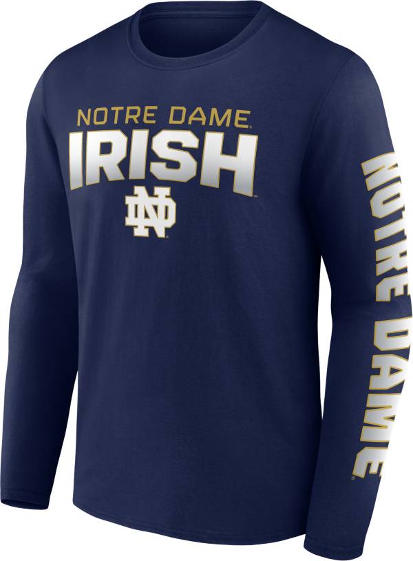 NCAA Men's Notre Dame Fighting Irish Navy Iconic Anyone's Game Long Sleeve T-Shirt product image