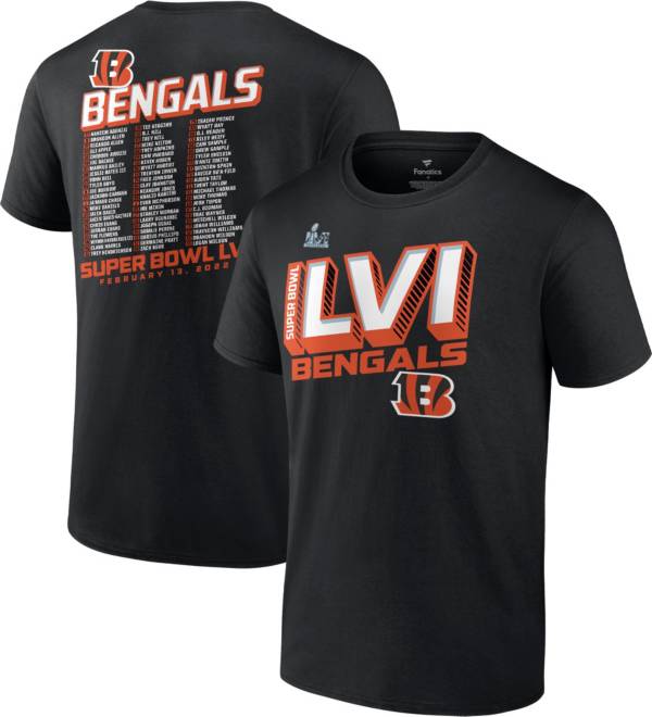 NFL 2021 Super Bowl LVI Bound Cincinnati Bengals Roster T-Shirt