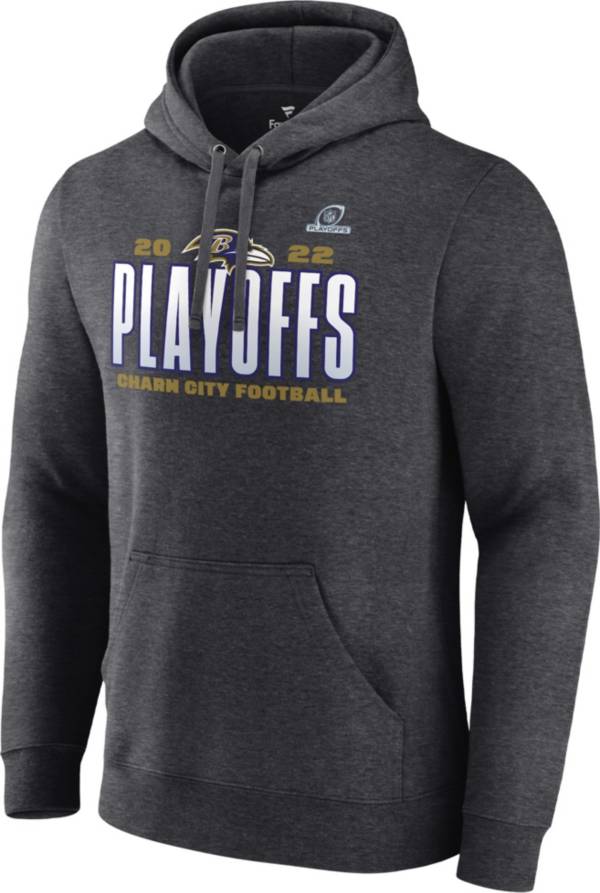 NFL Men's Baltimore Ravens Playoffs 2022 Time Charcoal Hoodie product image