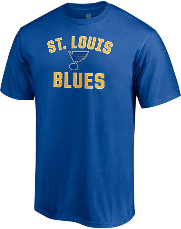 Fanatics Branded NHL St. Louis Blues Team Wordmark Heather Blue Long Sleeve Shirt, Men's, Small