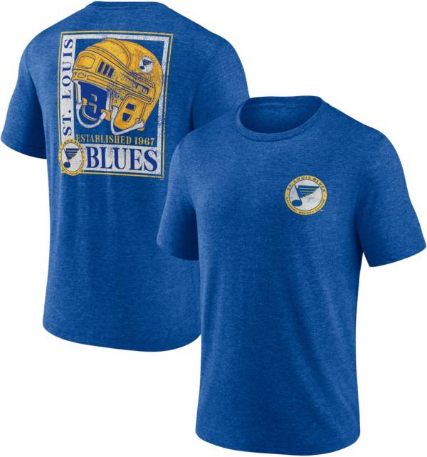 NHL St. Louis Blues 2-Hit Tri-Blend Grey T-Shirt