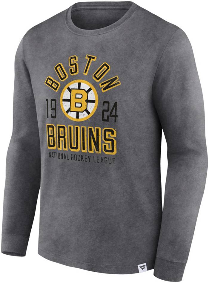Adidas Bruins Squad Pullover Hoodie Grey S - Mens Hockey Hoodies & Sweatshirts