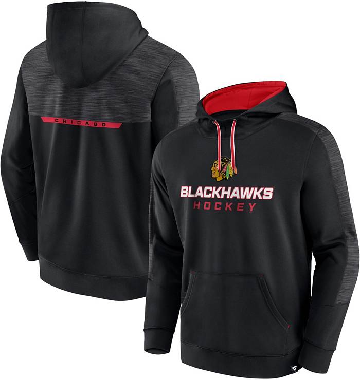 Fanatics NHL Chicago Blackhawks Sleeve Hits Black Pullover Hoodie, Men's, XL