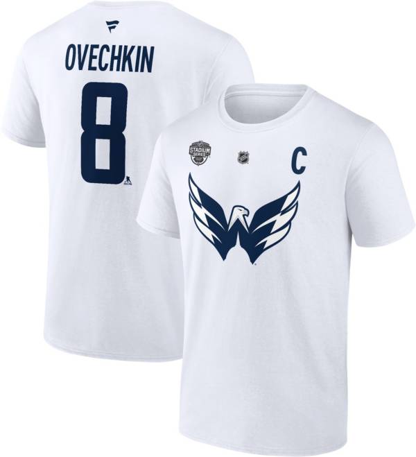 NHL Men's '22-'23 Stadium Series Washington Capitals Alex Ovechkin #8 White T-Shirt product image