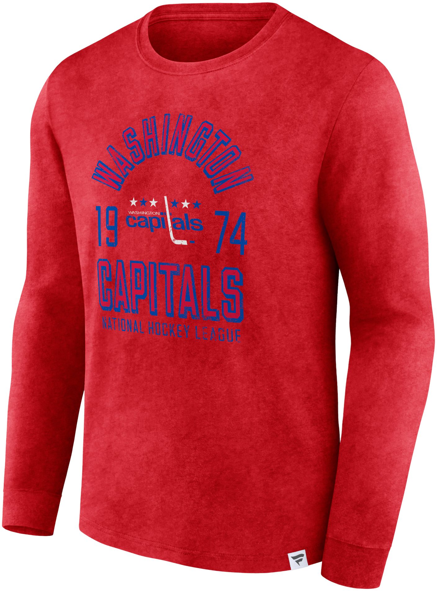 NHL Washington Capitals Vintage Bi-Blend Red Long Sleeve Shirt